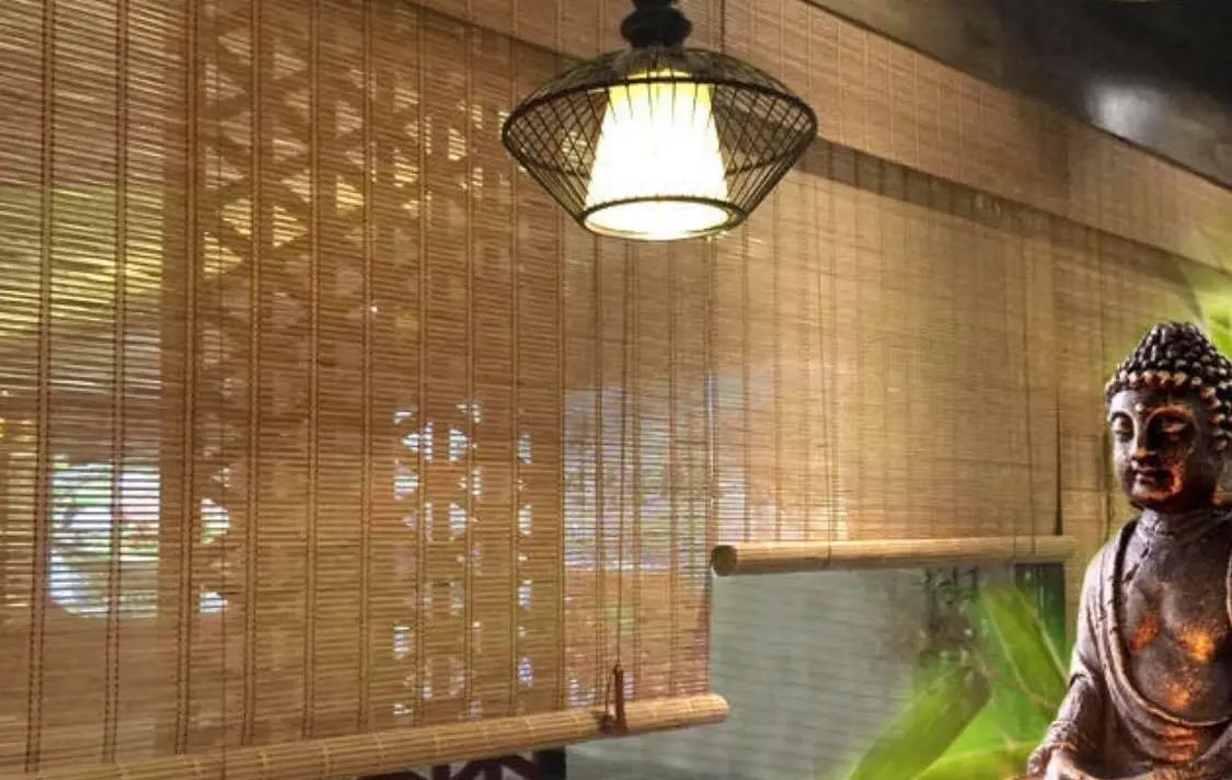 Bamboo Curtain Bamboo Screen Blind Rolling Curtain Panel Privacy Custom Size BCB01 everythingbamboo