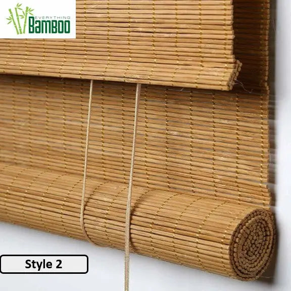 Bamboo Curtain Bamboo Screen Blind Rolling Curtain Panel Privacy Custom Size BCB01 everythingbamboo
