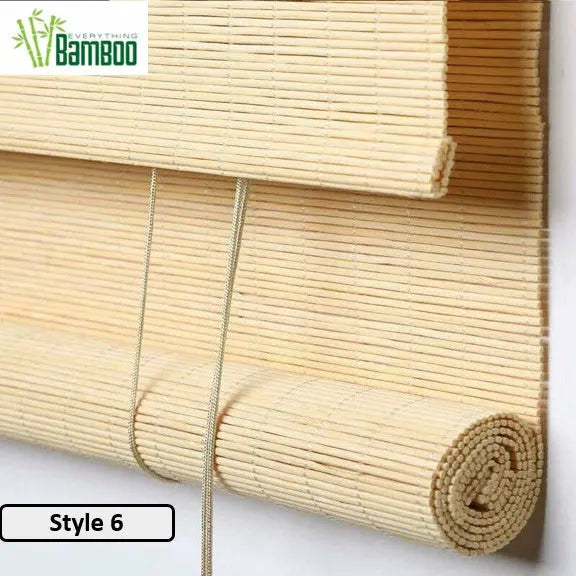Bamboo Curtain Bamboo Screen Blind Rolling Curtain Panel Privacy Custom Size BCB01 everythingbamboo