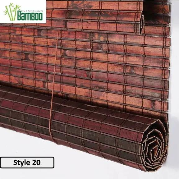 Bamboo Curtain Bamboo Screen Blind Rolling Curtain Panel Privacy Custom Size BCB01 everythingbamboo