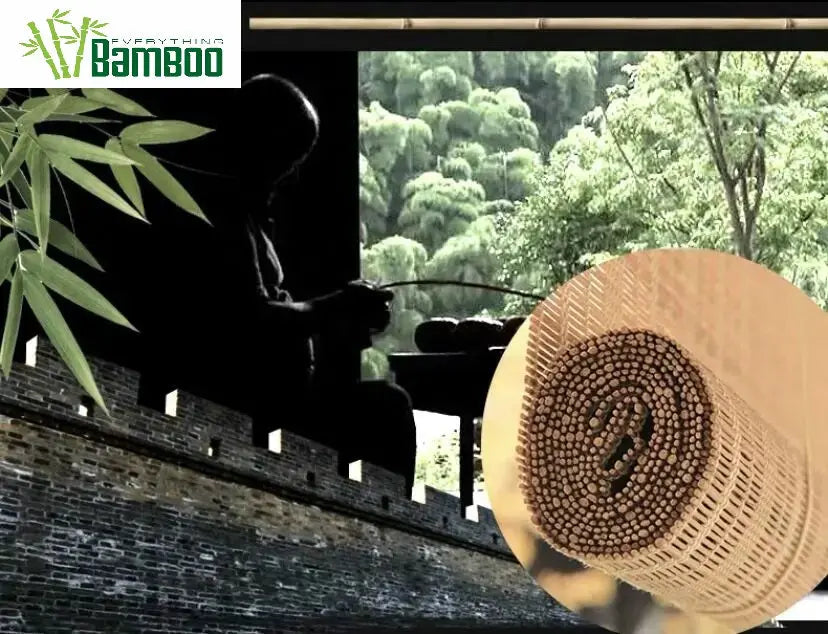 Bamboo Curtain Bamboo Screen Blind Rolling Curtain Panel Privacy Custom Size BCB01 everythingbamboo