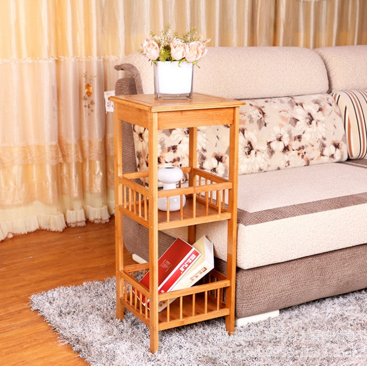 Bamboo Flower Stand Multi-Level Bamboo Shelf Organiser Corner Shelves Storage Unbranded