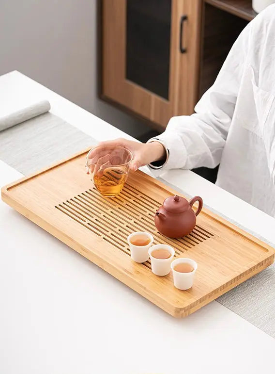 Bamboo GONGFU Tea Tray Coffee Tray Natural Bamboo Carving Tray Hand Crafts everythingbamboo