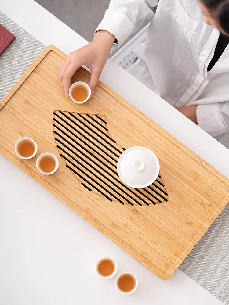 Bamboo GONGFU Tea Tray Coffee Tray Natural Bamboo Carving Tray Hand Crafts everythingbamboo