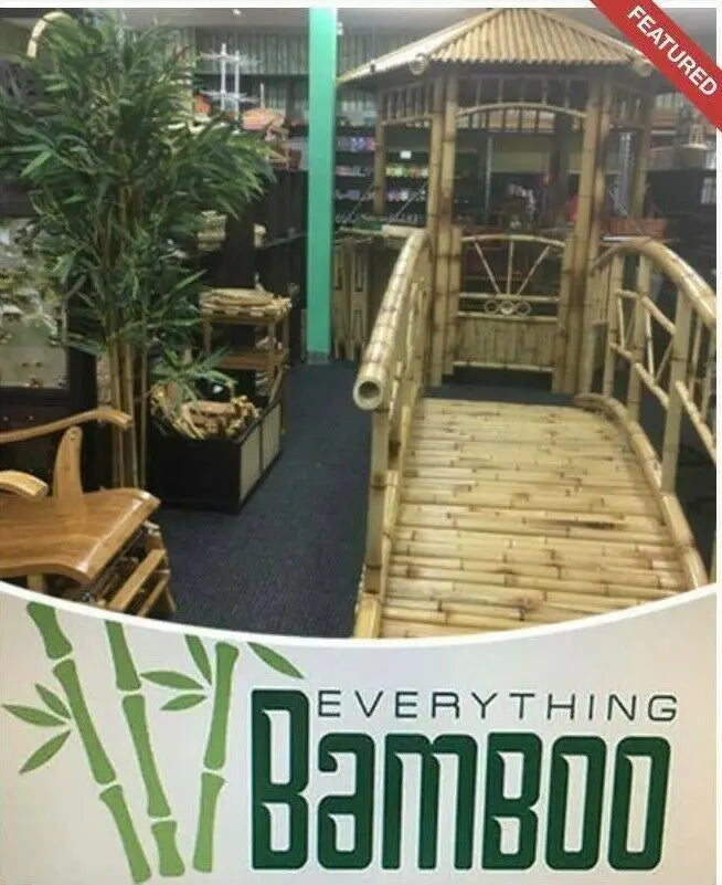 Bamboo Gazebo Pagoda Pavilion 100% Handmade Garden Yard Natural Outdoor everythingbamboo