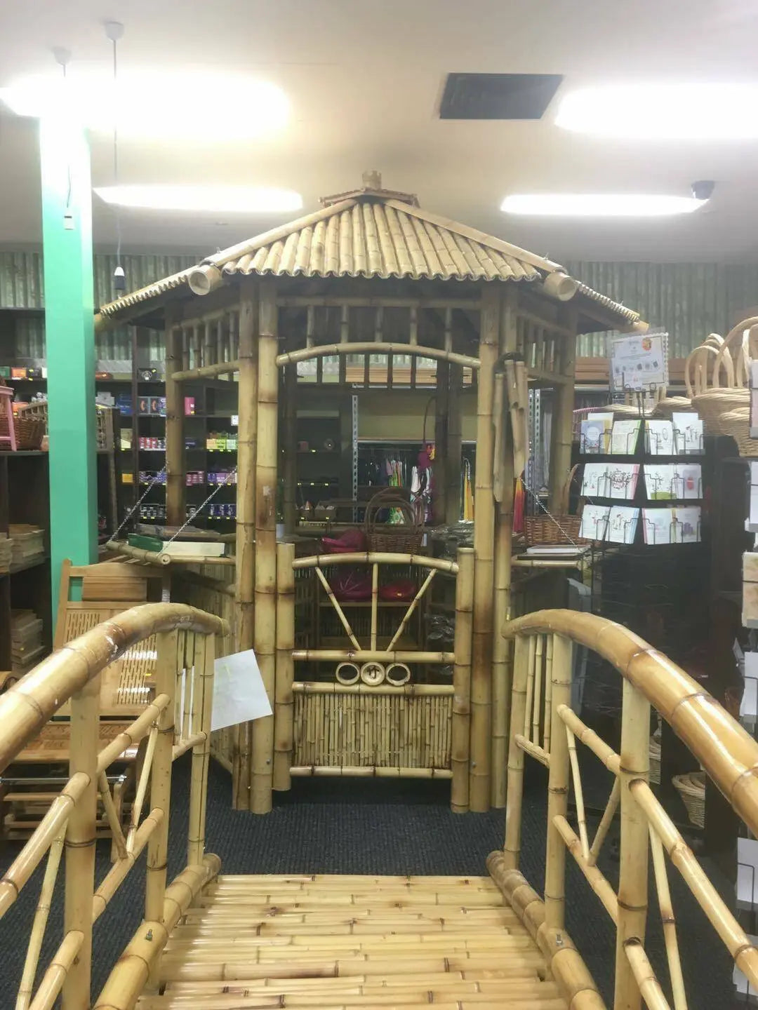 Bamboo Gazebo Pagoda Pavilion 100% Handmade Garden Yard Natural Outdoor everythingbamboo