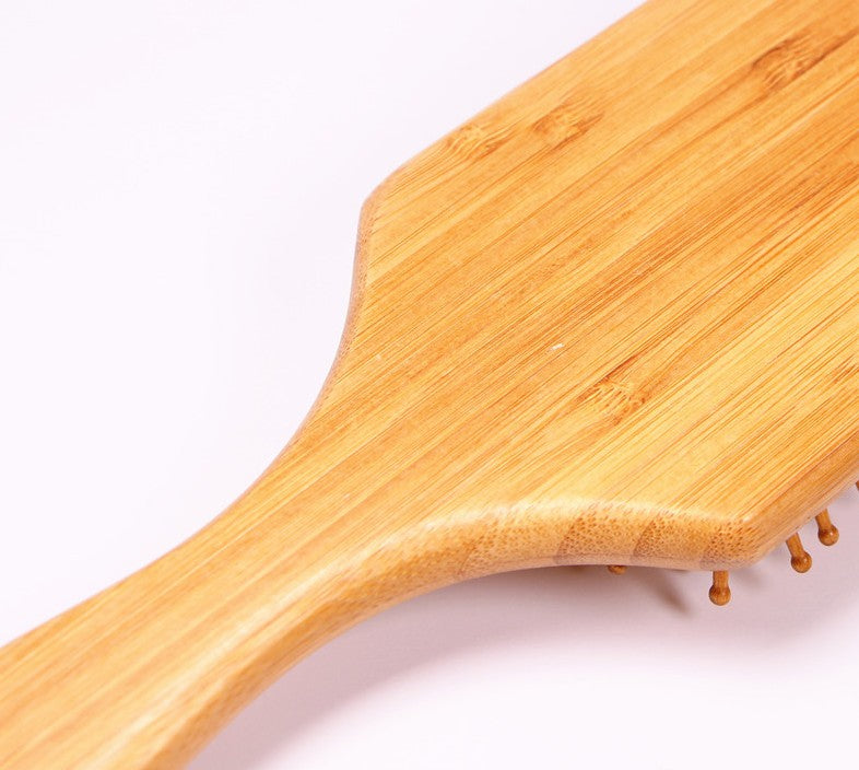 Bamboo Hair Brush Pneumatic Massage Comb Small Spherical Wooden Pins Healthy everythingbamboo