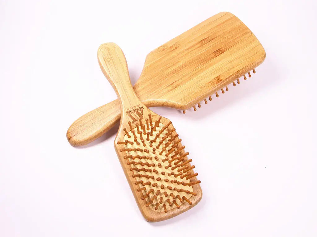 Bamboo Hair Brush Pneumatic Massage Comb Small Spherical Wooden Pins Healthy everythingbamboo