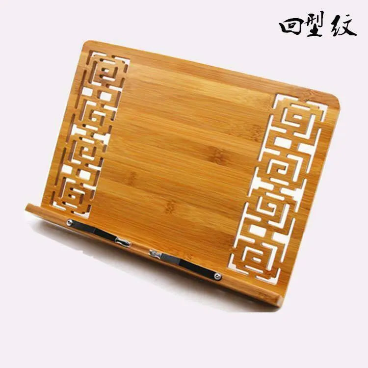 Bamboo Hand Carved Holder Rack Stand Books Reading Tablet Phone Ipad Holder everythingbamboo