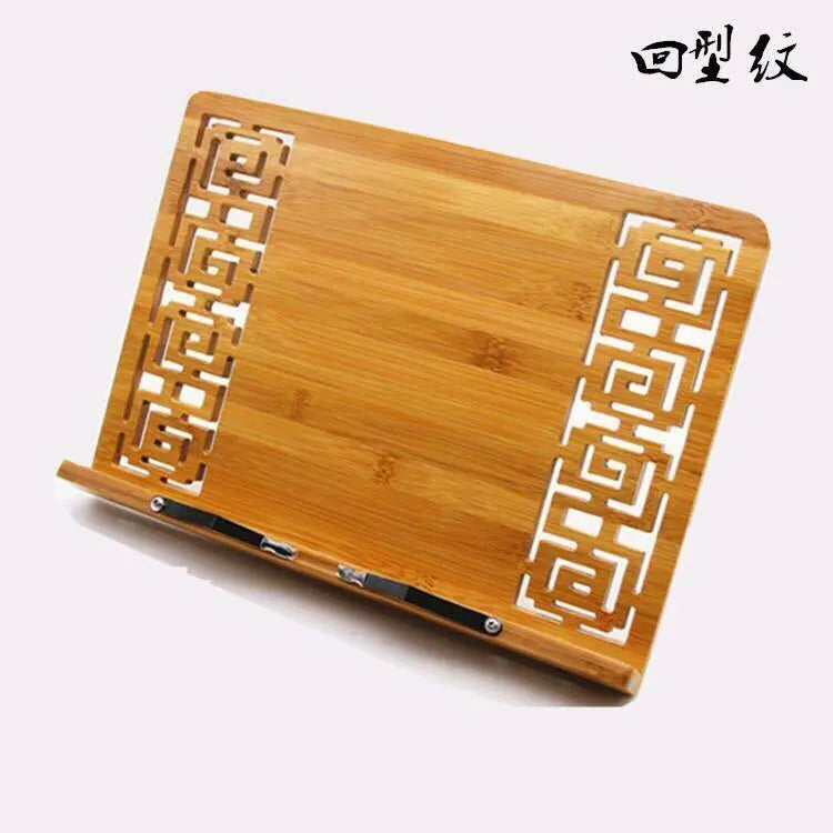Bamboo Hand Carved Holder Rack Stand Books Reading Tablet Phone Ipad Holder everythingbamboo