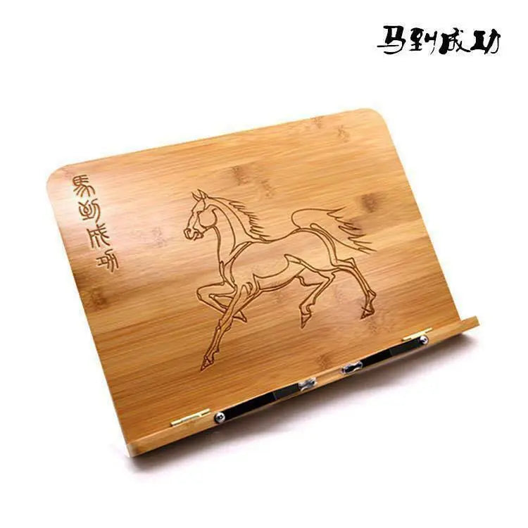 Bamboo Hand Carved Holder Rack Stand Books Reading Tablet Phone Ipad Holder everythingbamboo