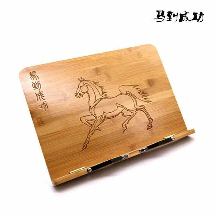 Bamboo Hand Carved Holder Rack Stand Books Reading Tablet Phone Ipad Holder everythingbamboo