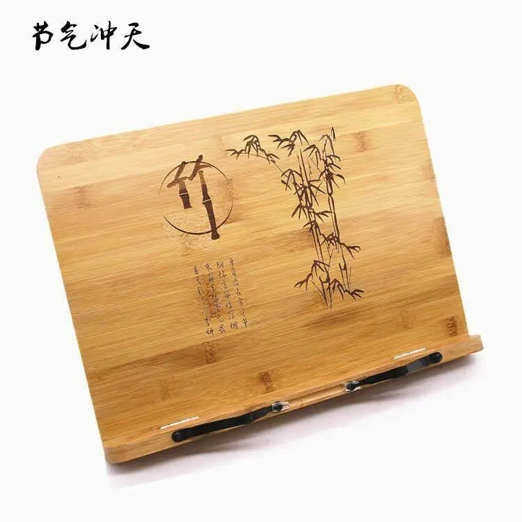 Bamboo Hand Carved Holder Rack Stand Books Reading Tablet Phone Ipad Holder everythingbamboo