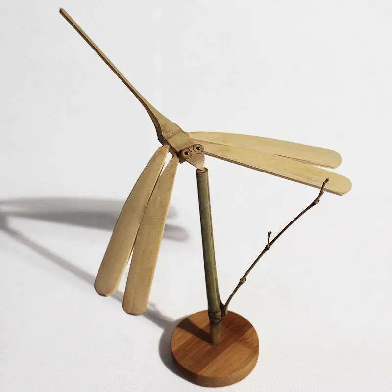 Bamboo Handcrafted Handmade Dragonfly on Stick Decoration Creative Artwork everythingbamboo