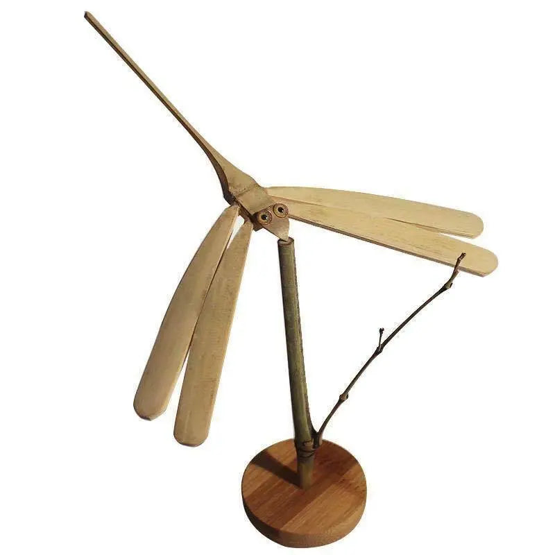 Bamboo Handcrafted Handmade Dragonfly on Stick Decoration Creative Artwork everythingbamboo