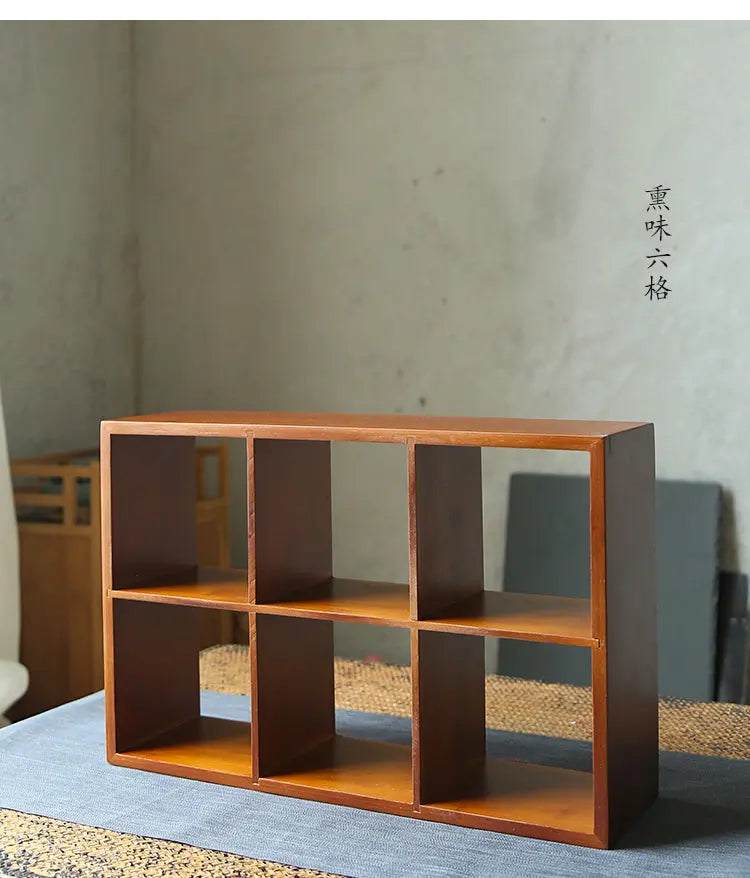 Bamboo Irregular Shelf Office Organizer Display Stand Elegant Tidy everythingbamboo