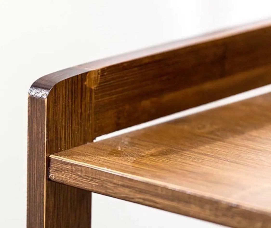 Bamboo Modern Bedside Multiple Shelves Trolley Table With Wheels Cart Rack everythingbamboo