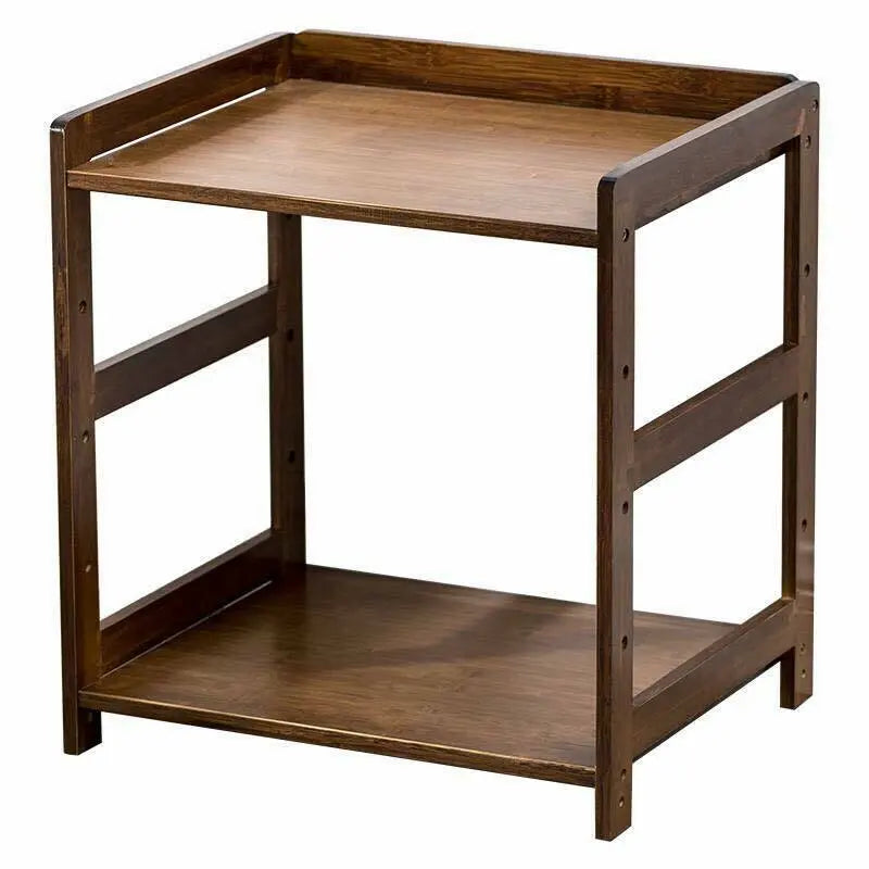 Bamboo Modern Bedside Multiple Shelves Trolley Table With Wheels Cart Rack everythingbamboo