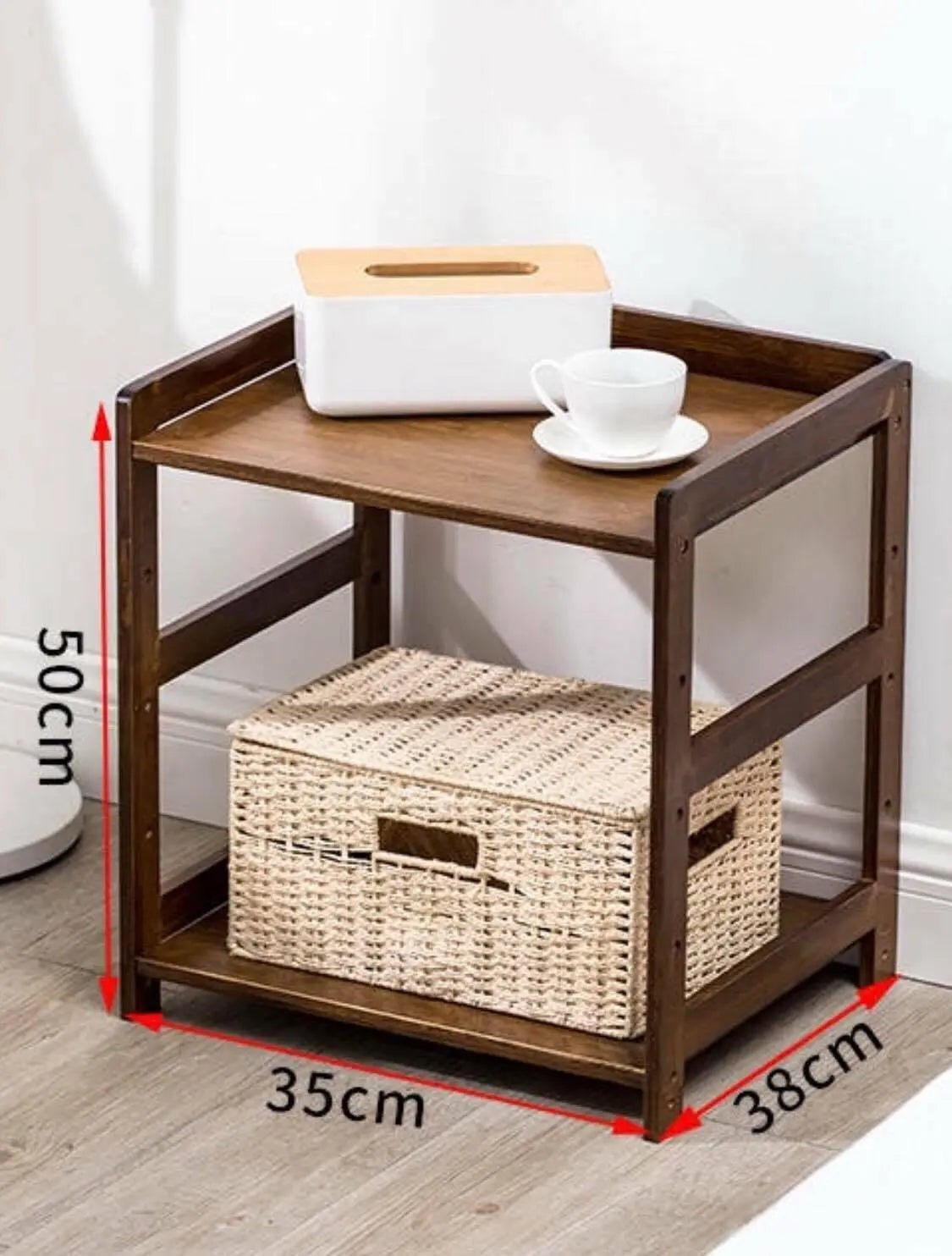 Bamboo Modern Bedside Multiple Shelves Trolley Table With Wheels Cart Rack everythingbamboo