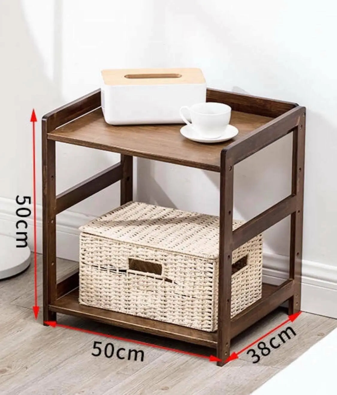Bamboo Modern Bedside Multiple Shelves Trolley Table With Wheels Cart Rack everythingbamboo