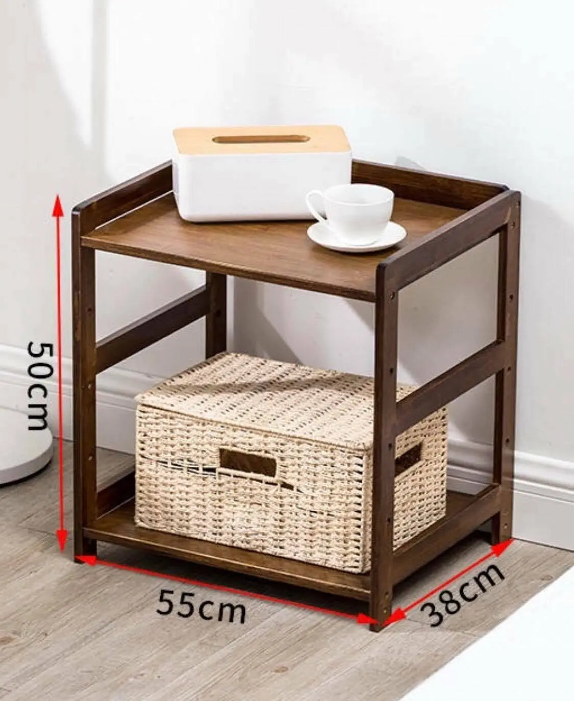 Bamboo Modern Bedside Multiple Shelves Trolley Table With Wheels Cart Rack everythingbamboo