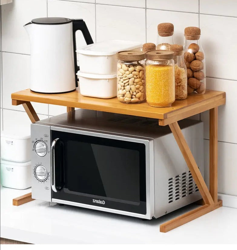 Bamboo Multiple Shelf Kitchen Storage Rack Bamboo Rack Microwave Rack Holder everythingbamboo