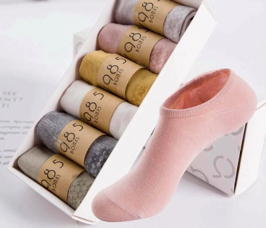 Bamboo Socks Women Bamboo Fiber Invisible Socks 6 Pairs Set Breathable Free Size everythingbamboo