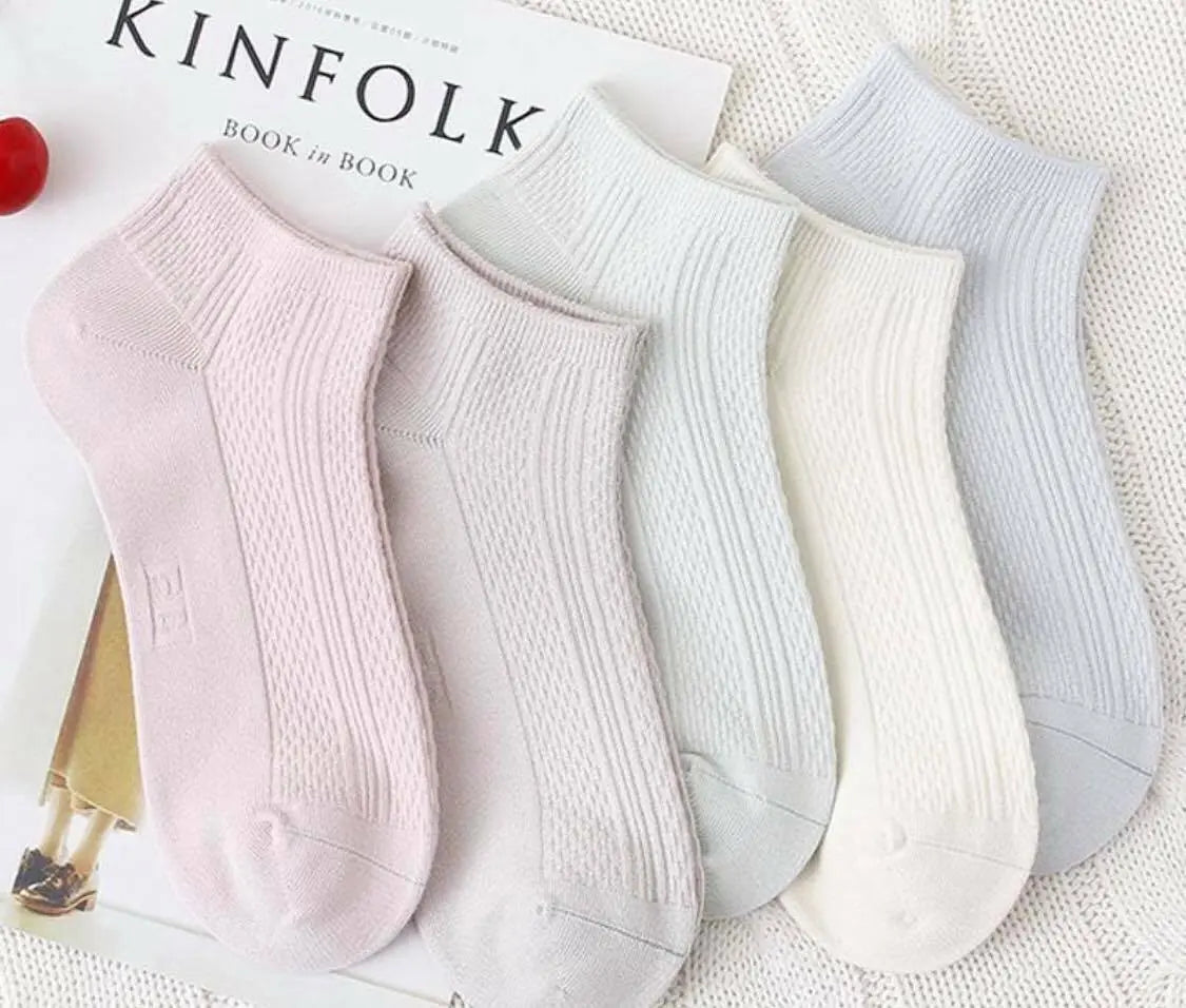 Bamboo Socks Women's Bamboo Fiber Socks 5 Pairs Set Multi Colours Breathable everythingbamboo