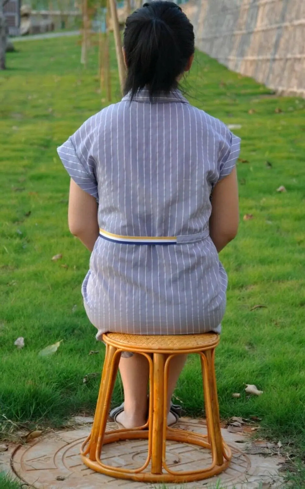 Bamboo Stool Natural Handwoven Handmade Stool Artwork Strong Elegant 竹麻编制凳 everythingbamboo