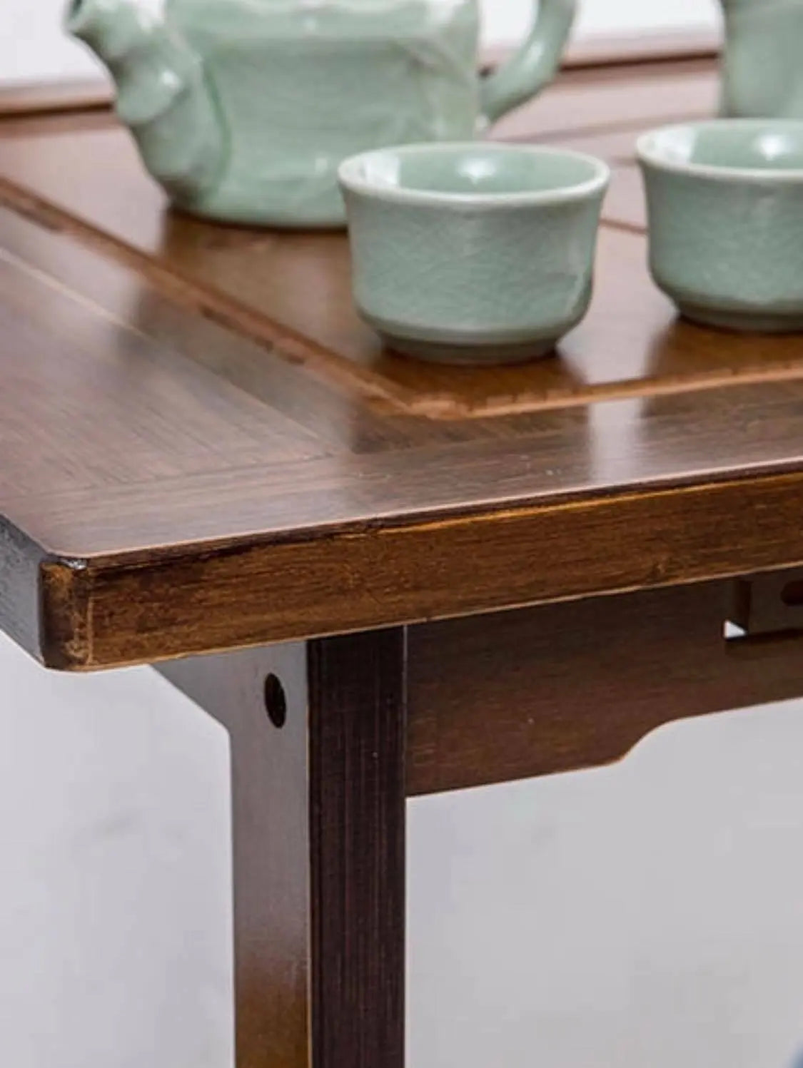 Bamboo Table Bamboo Gongfu Tea Coffee Table Serving Tray Cabinet With Wheels everythingbamboo