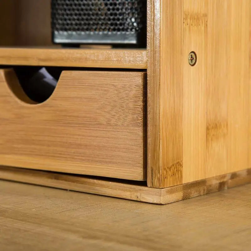 Bamboo Table Desktop Storage Books Organiser With Drawers Desk Shelf Storage everythingbamboo