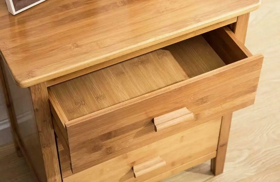 Bamboo Table Portable Bedside Table Coffee Table With Wheels Modern Storage everythingbamboo