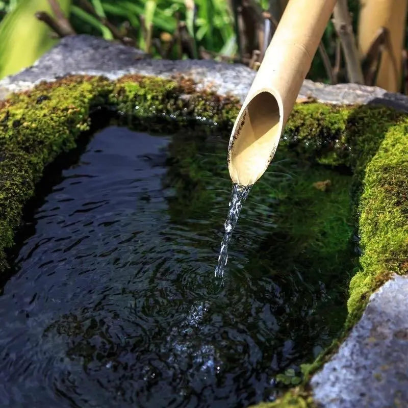 Bamboo Water Fountain Water Feature Flowing Indoor Outdoor Garden Decoration everythingbamboo