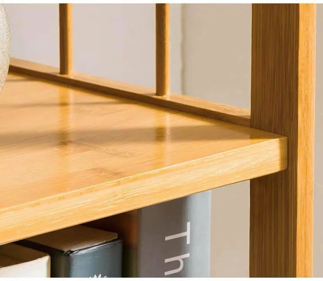 Bamboo Wooden Bookcase Bookshelf Multi-Tiers Storage Rack Shelf Office Furniture everythingbamboo