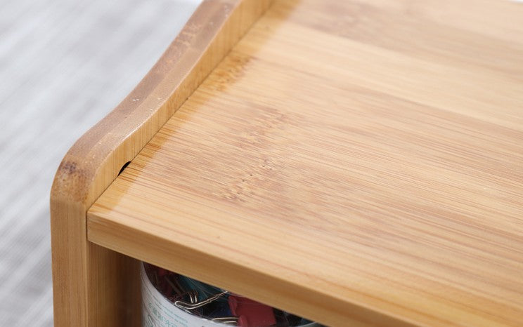 Bamboo Wooden Desk Organizer Multi-use Stationary Box Storage Decorative Drawers space saver everythingbamboo