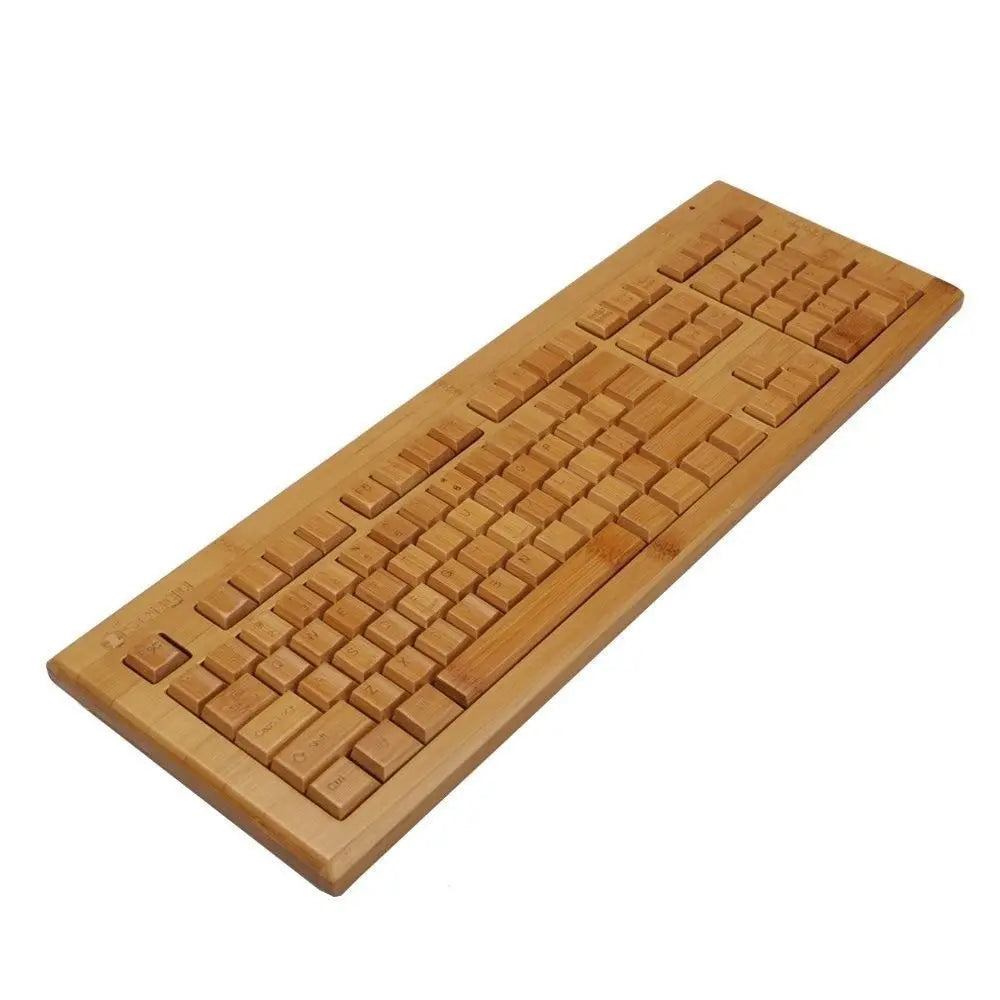 Bamboo Wooden Keyboard&Mouse Combo Wireless 3 areas Multimedia Eco Friendly BKM02 Unbranded/Generic