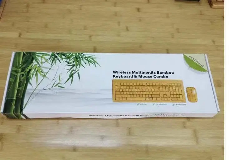 Bamboo Wooden Keyboard&Mouse Combo Wireless 3 areas Multimedia Eco Friendly BKM02 Unbranded/Generic