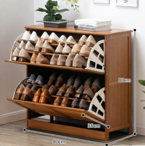 Bamboo Wooden Shoe Case With Drawer Shoe Rack Shelf Storage Cabinet Stylish everythingbamboo