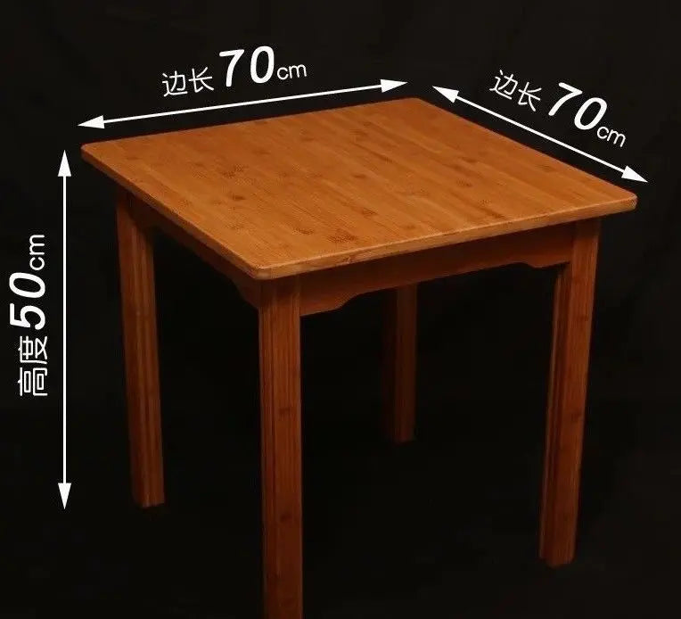 Bamboo Wooden Square Table Dining Coffee Tea Table Mahjong Table Elegant 竹制麻将桌餐桌 everythingbamboo