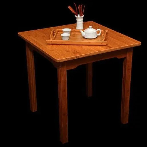 Bamboo Wooden Square Table Dining Coffee Tea Table Mahjong Table Elegant 竹制麻将桌餐桌 everythingbamboo