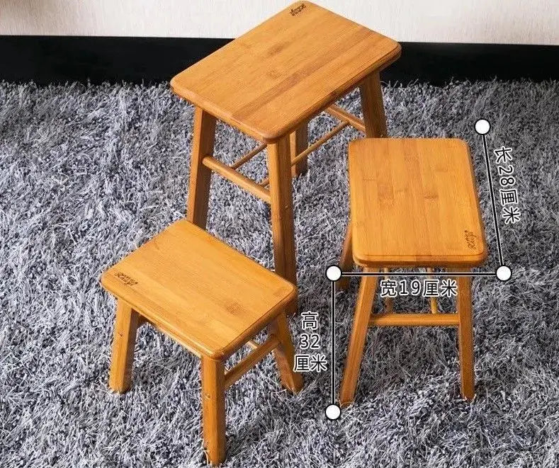 Bamboo Wooden Stool Rest Stool Fishing Stool Rectangle Bamboo Stool Vase Base everythingbamboo