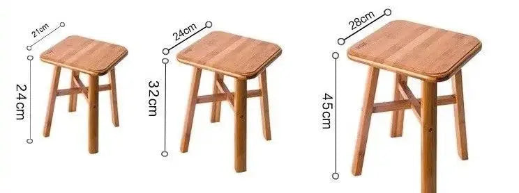 Bamboo Wooden Stool Rest Stool Fishing Stool Square Bamboo Stool Vase Base everythingbamboo