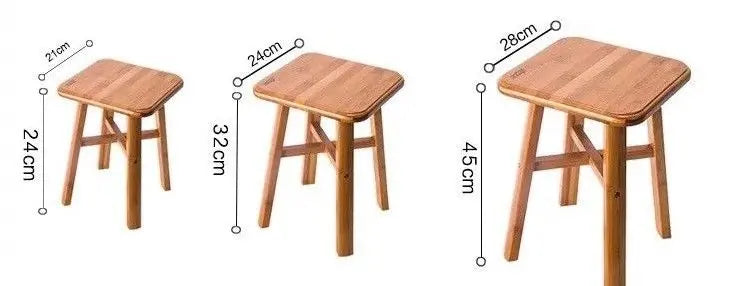 Bamboo Wooden Stool Rest Stool Fishing Stool Square Bamboo Stool Vase Base everythingbamboo