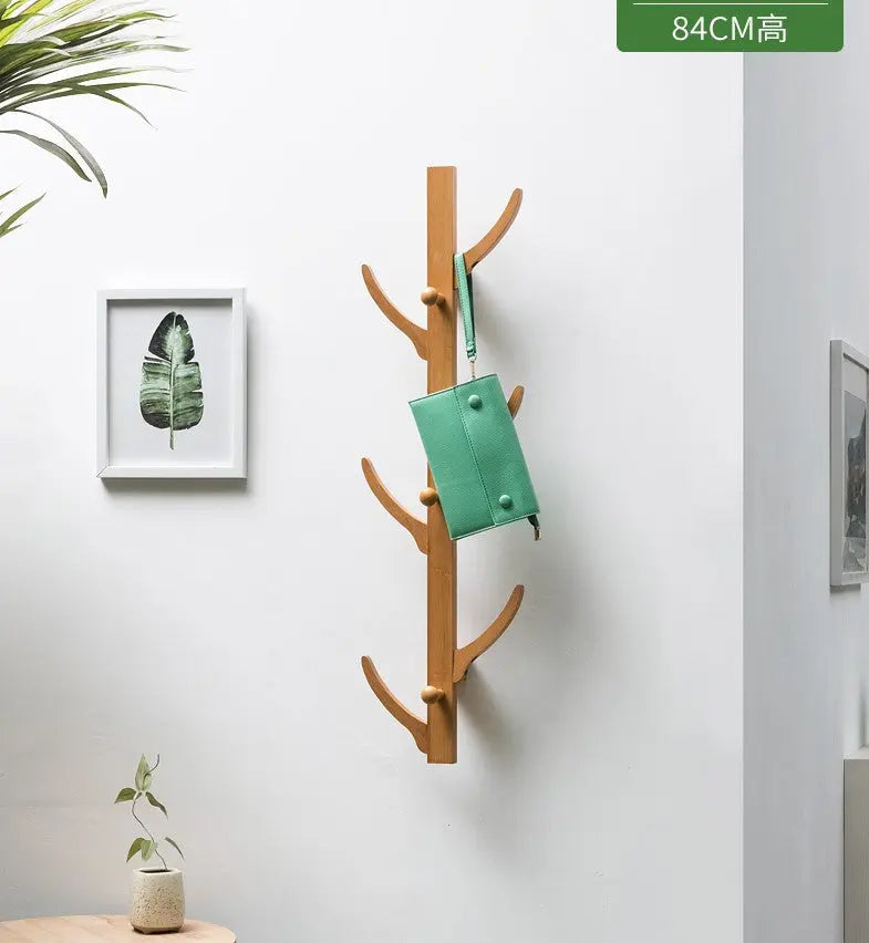 Bamboo Wooden Wall Hanging Rack Clothes Hat Rack Hallstand Hatstand Hat Rack Clothes Tree Style everythingbamboo