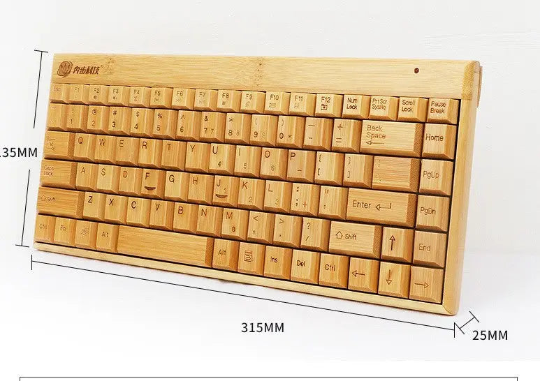 Bamboo Wooden Wireless Keyboard Ultrathin Multimedia Healthy Eco Friendly everythingbamboo