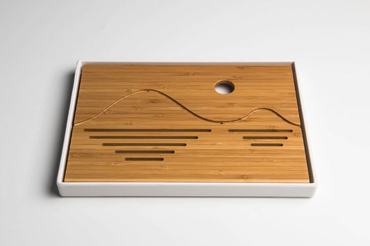 Bamboo square tea tray coffee tray Natural bamboo root carving crafts 天然竹制根雕茶盘 everythingbamboo