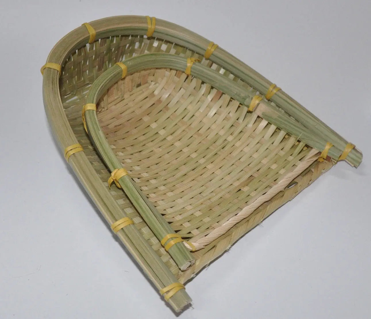 Bamboo woven handmade plate bamboo fruit baskets storage multiple use 竹筛子 everythingbamboo