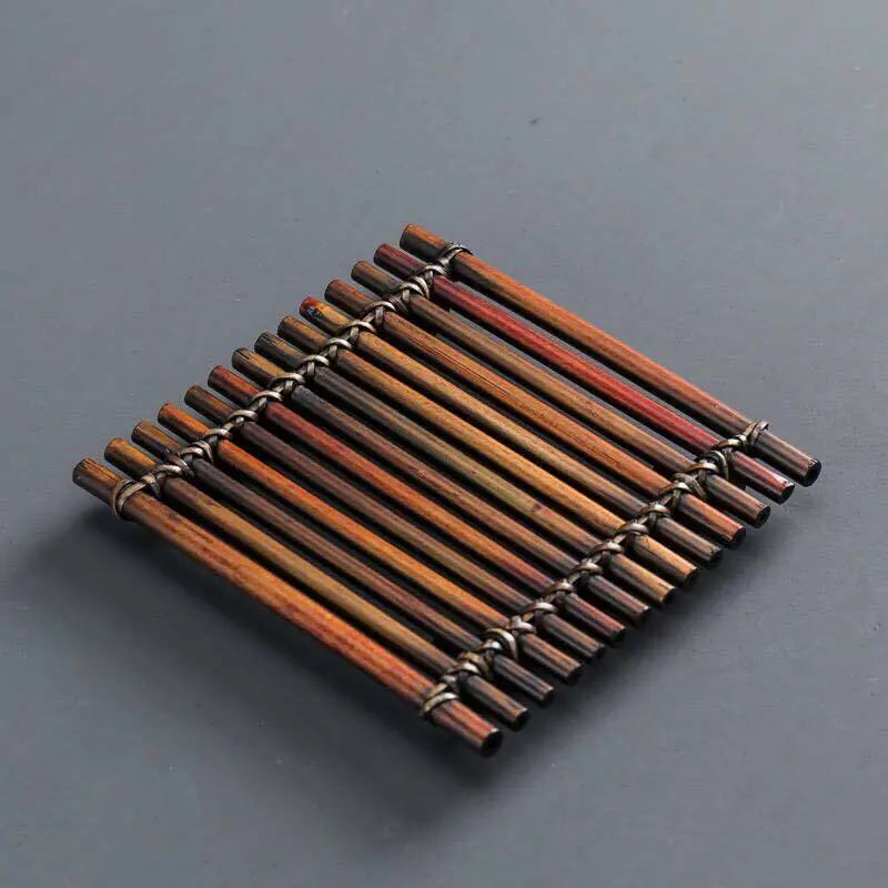 Coaster Placemat Bamboo Handcrafted Handmade Tea Coffee Cup Serving Tray Coaster everythingbamboo
