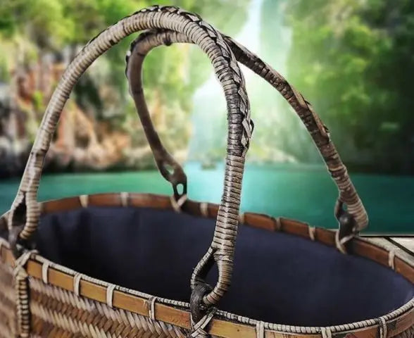 Hand-woven crafts luxury bamboo shopping bag fashion classic elegant unique竹手工编包 everythingbamboo
