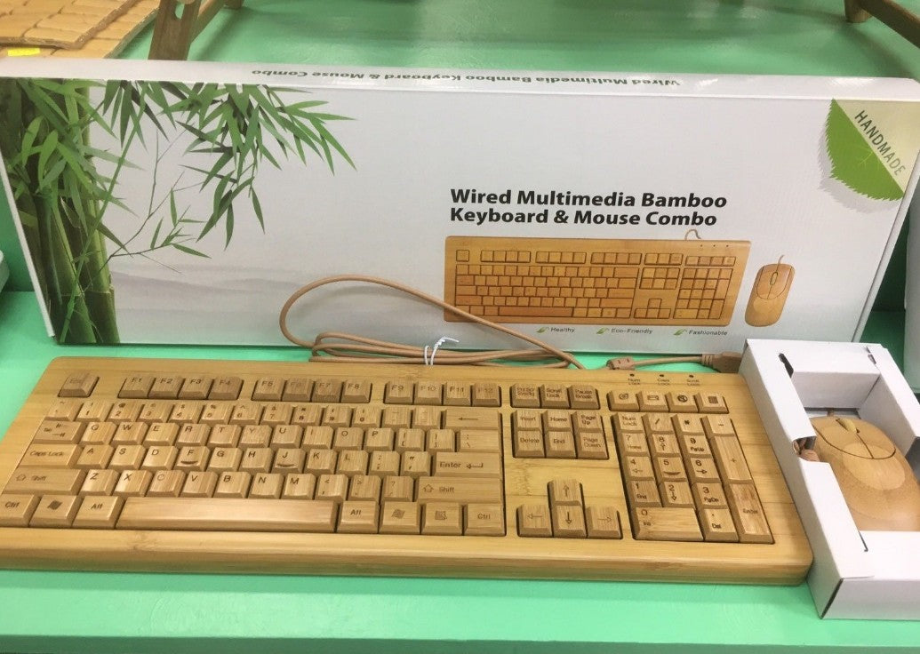 Handmade Bamboo Wooden Keyboard Mouse Multimedia Eco Friendly Multi Choices everythingbamboo